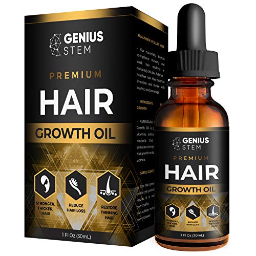 GENIUS Hair Growth Oil for Stronger, Thicker, Longer Hair, Hair Growth Treatment for Women Men With Thinning Hair Loss Serum 1fl oz