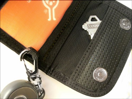 Civilian Rewind Duo Retractable Cable Security Wallet, Black