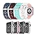 Alritz Band Compatible Iwatch 5, 38mm 40mm 42mm 44mm 4 Pack Soft Silicone Strap Band Replacement with Bumper Case for IWatch Series 5/4/3/2/1