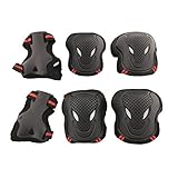 Fvstar Knee Pads 6 in 1 Thicken Elbow Wrist Protective Gear for Skateboard Cycling Roller Skating Outdoor Sport Blading for Kids Xmas Gifts