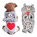 Dog Clothes for Small Dogs, Funny Pet Clothing Bear Jumpsuit Outfit Costume for Yorkie Chihuahua Small Poodle - Medium, Grey