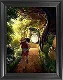 My Neighbor Totoro - Hayao Miyazaki Japanese Anime 3D Poster Wall Art Decor Framed Print | 14.5x18.5 | Lenticular Posters & Pictures | Memorabilia Gifts for Guys & Girls Bedroom | Spirited Away Movies