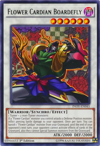Yu-Gi-Oh! - Flower Cardian Boardefly (INOV-EN043) - Invasion: Vengeance - 1st Edition - Rare