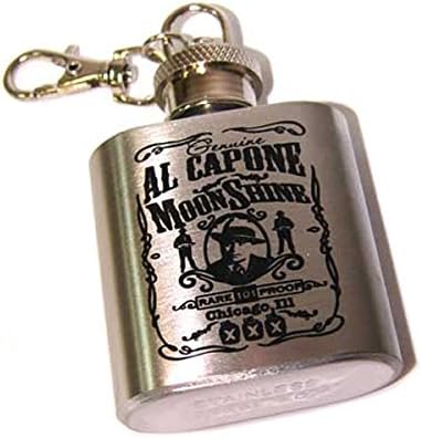 Al Capone Flask Keychain - 2 1/2" - 1 oz.