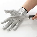 EN388 Certified Level 5 Protection Food Grade Cut Resistant Hand protection Safty Gloves for yard-work, Kitchen - 1 pair (Large)