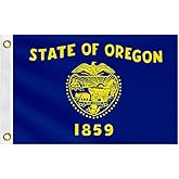Double Sided Oregon State Boat Flag 12x18 Inches for Bike Motorcycle Truck Small OR Nautical Flag 220D Heavy Duty Printed Nylon with 2 Brass Grommets(OR, 12x18 IN)