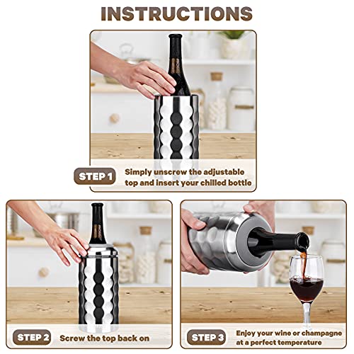 Maxso Wine Chiller, Premium Iceless Wine Cooler Keeps Wine Cold up to 6