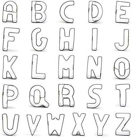 Metal Biscuit Pastry Cookie Cutter Jelly Craft Fondant DIY Kitchen Baking Tool Sandwiches A258 26 Little Letters A Set