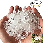 SUNHE 120 Pcs Plant Support Garden Clips for Garden Tomato Vegetables Vine to Grow Upright and Makes Plants Healthier (White)