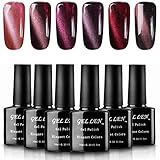 Gellen 3D Cat Eye UV LED Gel Nail Polish Kit 10ml 6 Colors Set