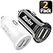 USB Car Charger[2-Pack],Bralon Fast Car Charger with 24W/4.8A Output Flush Compatible with iPhone 12/12 Pro/11 Pro(Max)/Xs(Max)/Xr/X/8/7,Galaxy Note S10 S9 S8 S7 and More