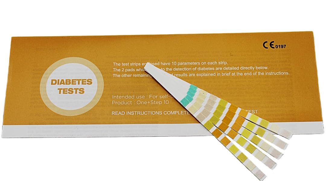 5 x Home Urine Diabetes Tests Each Strip Screens for Ketones & Glucose (5 per foil)