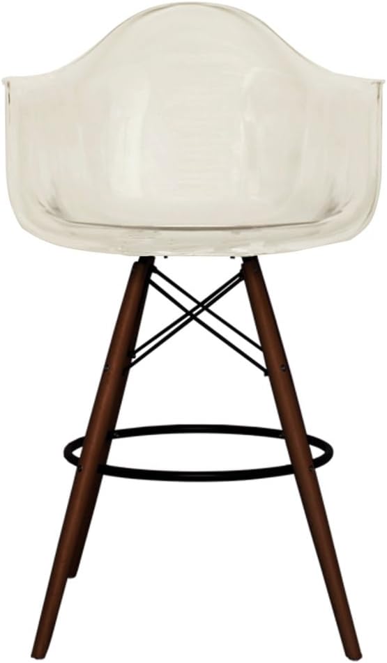 The Inventors Ghost Smoke DAB Eiffel Bar Stool Armrest Wooden Legs Walnut