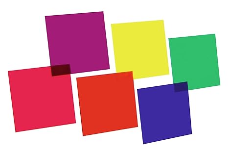 Farbfolienset 24x24cm PAR-64 sechs Farben