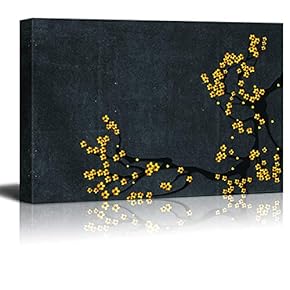 Canvas Wall Art Gorgeous Vintage Flower Pictures Home Wall Decorations for Bedroom Living Room Paintings Canvas Prints Framed - 12x18 inches