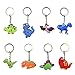 Mini Dinosaur Birthday Party Favor Bracelets Keychains Goodie Bag Fillers, 32pc Set