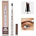 Eyebrow Tattoo Pen - iMethod Microblading Eyebrow Pencil with a Micro-Fork Tip Applicator Creates Natural Looking Brows Effortlessly and Stays on All Day (Brown)