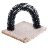 Favorite® Cat Self Grooming Arch/ Arch Cat Self Groomer with Square Fleece Base/ Cat Toy With Grooming Brush