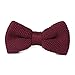 HDE Mens Vintage Fashion Trendy Adjustable Pre Tied Waffle Knit Woven Bowtie Burgundy
