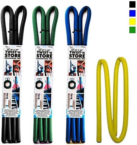 2Pc Twist N Stay Store Heavy Duty Fasteners Cable Zip Ties Organizing 30 LB Home