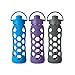 Lifefactory 22-Ounce BPA-Free Glass Water Bottle with Flip Cap and Protective Silicone Sleeve, Ocean