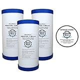 GE Compatible Water Filter Cartridges, 4.5 x 10 Inch Poly-Spun 5 Micron Filters (3) with O-Ring Replacement for WS03X10039