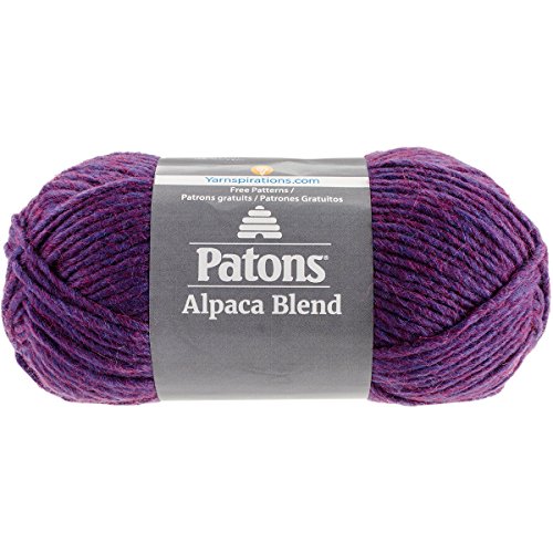 Patons  Alpaca Blend Yarn - (5) Bulky Gauge  - 3.5oz -  Ultraviolet -  Machine Washable  For Crochet, Knitting & Crafting