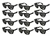 Edge I-Wear 12 Pack 80’s Style Adult Neon Party Sunglasses Bridal Wedding Party Favors 5402R/BLK-12