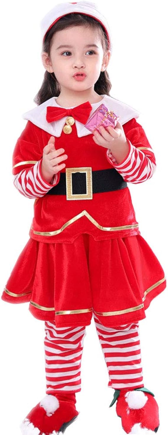 Amazon Co Jp Gold Carp クリスマス服 コスプレ サンタクロース かわいい クリスマス帽子 ショール ワンピース 長袖 防寒 子供服 男の子 女の子 演出服 クリスマス 服 ファッション小物