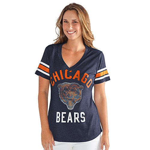 NFL Chicago Bears Women's The Big Game Tee, Medium, Navy