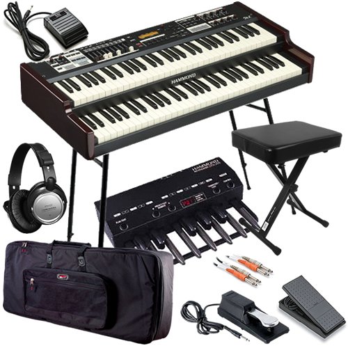 Hammond SK2 Organ ESSENTIALS BUNDLE+ w/ Pedalboard, Gig Bag, Stand & Bench