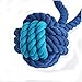 XPangle Dog Ball Toy,Dog Interactive Rope Chew Toys Durable Teeth Throw and Tug War Plays for Medium to Large Breeds and Puppies(Blue)
