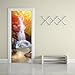 Fymural 3D Retro Stone Step Door Wall Mural Wallpaper Stickers Vinyl Removable Decals for Home Room Decoration 30.3x78.7