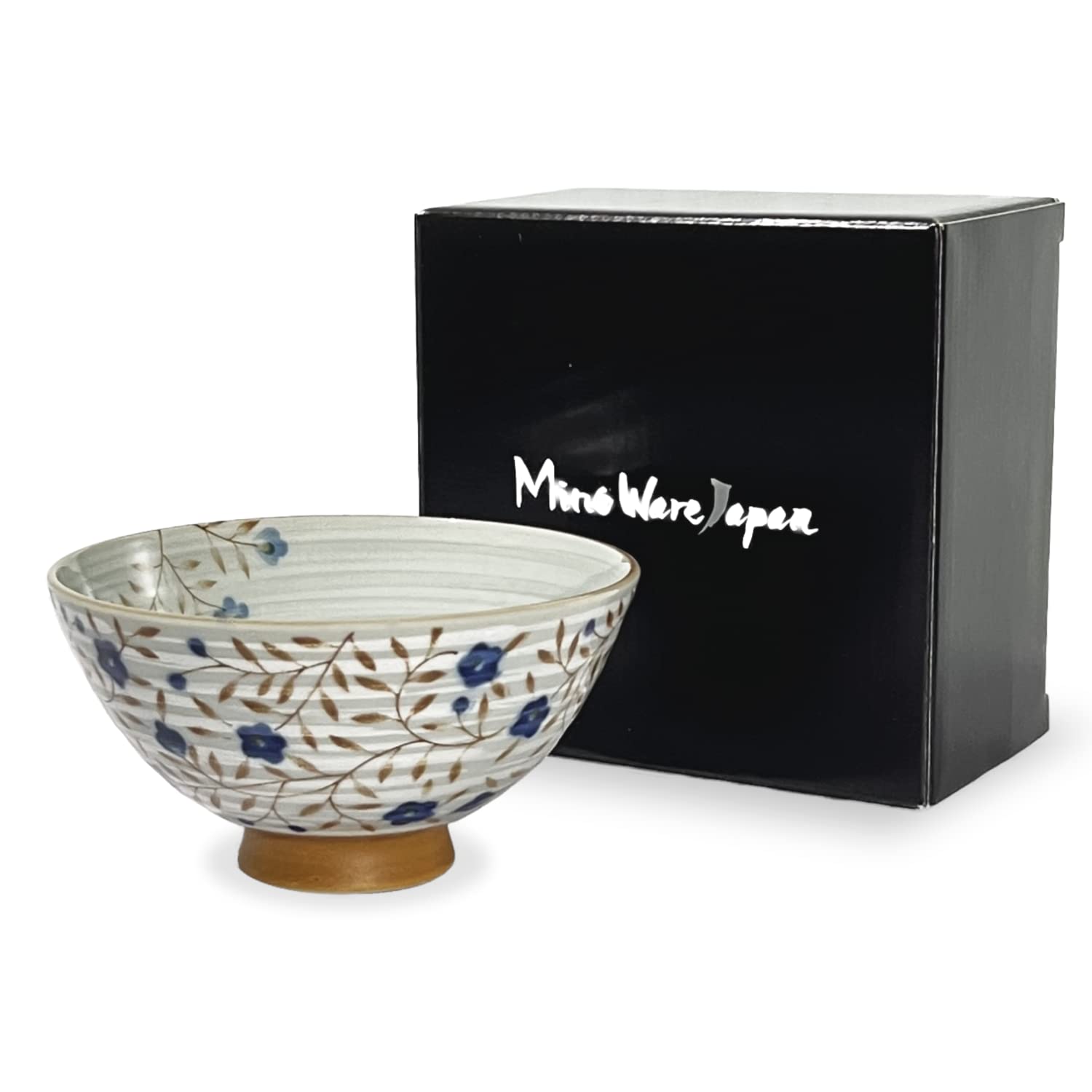 Photo 1 of MINO WARE JAPAN Traditional Style Japanese Ceramics Rice Bowl Chawan Pottery, Dishwasher Microwave Safe Made in Japan (Kohiki Kozakura, Medium (oohira))