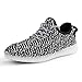 LED Shoes, XRun 7 Colors LED Luminous Shoes Unisex Men & Women Sneakers USB Charging Flashing Shoes Sport Shoes,Black and white,Size 43 EU, 9.0 D(M) US