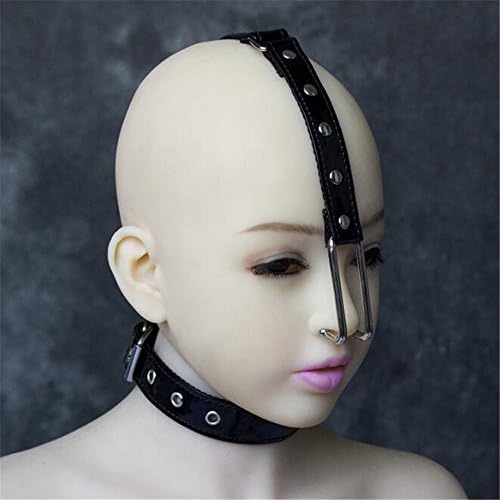 YSTR Open Breathable Woman's Black Faux Leather Accessories with Nose Hook