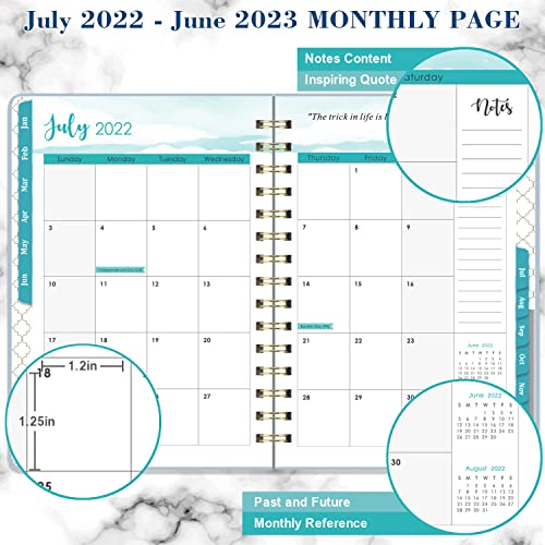 Planner 20222023 Weekly Monthly Planner with 12 Month Tabs, July 2022 June 2023, 6.4"x 8.5