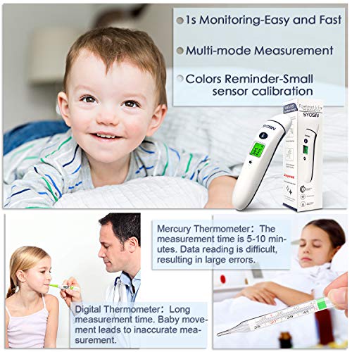 [New Generation]Medical Forehead and Ear Thermometer, 8-in-1 Professional Digital Medical Thermometer, Infrared Fever Thermometer with New Algorithm for Best Accuracy - Thumbnail 4