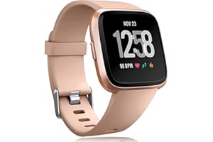 Wepro Replacement Bands Compatible with Fitbit Versa SmartWatch, Versa 2 and Versa Lite SE Sports Watch Band for Women Men, Small, Large
