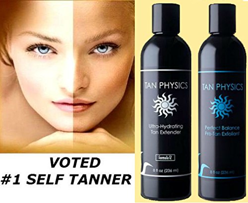 Tan Physics Combo Pack - One Ultra-Hydrating Tan Extender and One Pre-Tan Exfoliator