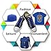 Joyshare 1 Set No Tie Lazy Silicone Rubber Elastic Shoelace,Sneaker Shoe Laces Running Shoelaces,Athletic Shoe Laces- Colorful (Blue, Kids/12pcs)