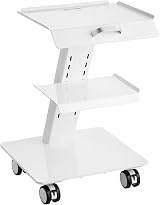 VEVOR 3-Tier Lab Trolley Cart Stainless Steel Rolling Medical Clinic Utility view 1