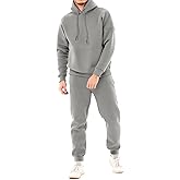Uni Clau Men's 2 Piece Tracksuits Fleece Pullover Sweatsuits Athletic Fit Jogging Hoodie Outfit Set