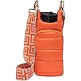 WanderFull Original HydroBag | Quilted Water Bottle Holder with Strap | Tote Bottle Carrier Crossbody Bag with Pockets