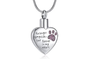 RIMZVIUX Cremation Jewelry for Ashes for Dog Cat Waterproof Pet Memorial Urn Pendant Necklace for Ashes