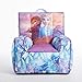 Idea Nuova Frozen 2 Kids Nylon Bean Bag Chair with Piping & Top Carry Handle with Olaf Graphics, Anna & Elsa, Purple, Large