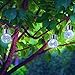 Sogrand Hanging Solar Lights Outdoor Decorations Home Decor Globe Light Ornaments Deal of The Day Prime Today Decorative Garden Lamp Pure White LED Crackle Glass Globes for Yard Patio Tree Party