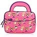 Evecase 7inch Dragon Touch Y88X Plus 2017/Y88X Kids Android Tablet Sleeve, Cute Princess Themed Neoprene Travel Carrying Slim Sleeve Case Bag w/ Dual Handle and Accessory Pocket - Pink w/ Purple Trim