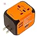 Ailuner Travel Adapter,Worldwide Power Converters Universal World Travel Plug Adapter with 2.4A Dual USB Charger & Worldwide AC Wall Outlet Plugs for USA EU UK AU
