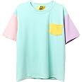Women's Harajuku Kawaii Patchwork Top - Loose Fit Lovely T-Shirt For Summer, Casual Cute Style